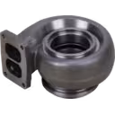Three views of S410SX-105S74 turbine housing volute and flange