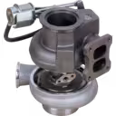 Rear view showing turbine housing and actuator mount