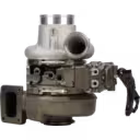 Front view of 2838790-24 HE400VG HE431VE turbocharger with variable geometry mechanism