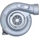 Cummins HX35 turbocharger side view
