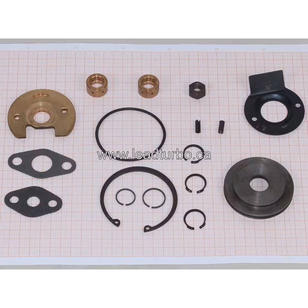 311603 turbocharger repair kit layout with gaskets and bushings