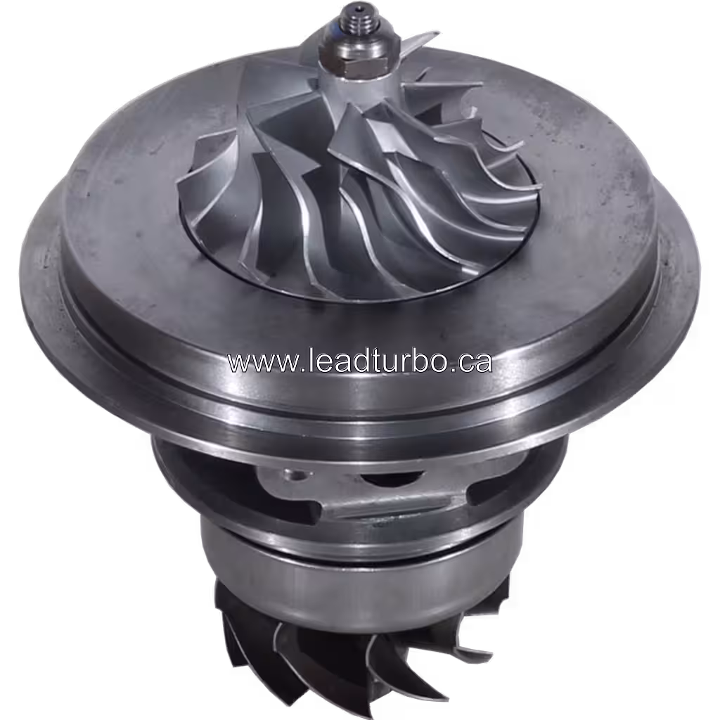 S400 turbocharger core with central bearing housing and mounting flange