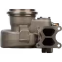 3506616 HX60W turbine housing front view with dual exhaust ports
