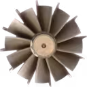 Turbine wheel shaft with threaded end for Perkins CV8 360G