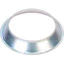 Polished metal HX82 inlet baffle top view