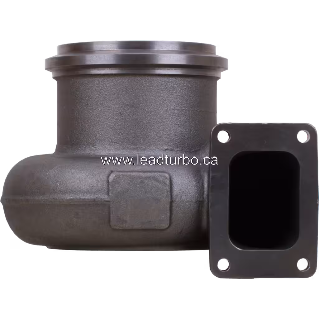 3591171 HX83 turbine housing front view showing circular inlet port