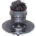 4030850 HX40W turbo core bottom view showing turbine wheel and flange