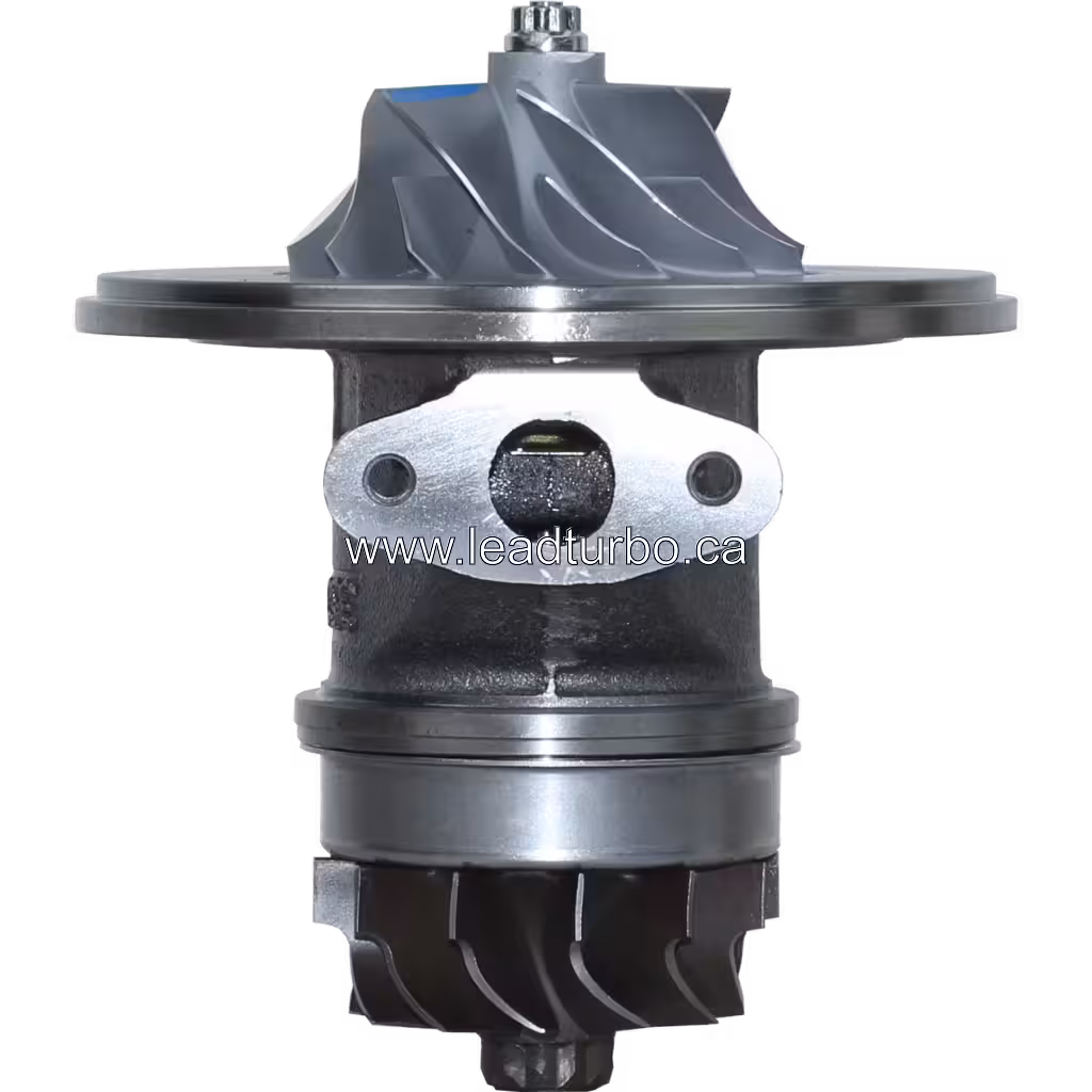 4030850 HX40W turbo core front view showing compressor wheel and cast housing