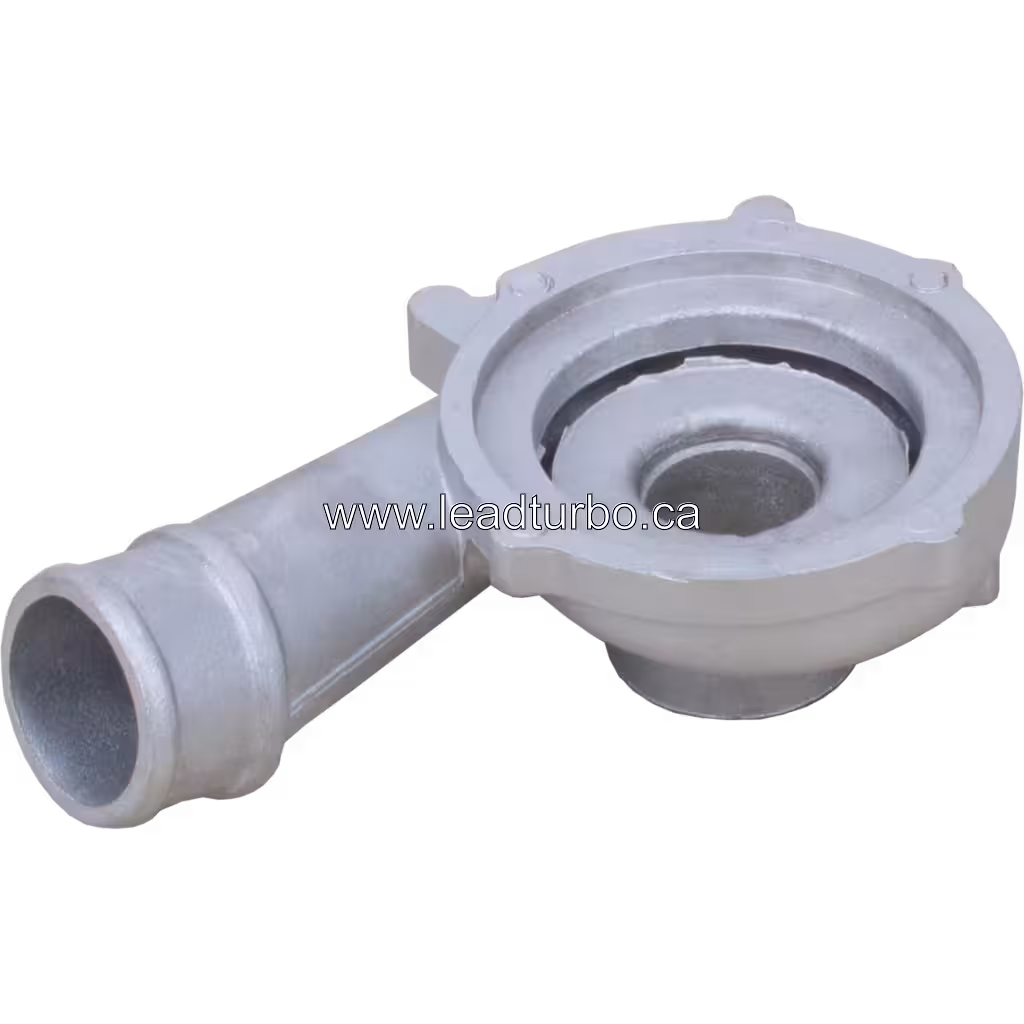 Bottom view of 5304-988-0023 compressor housing showing mounting flange and bolt holes