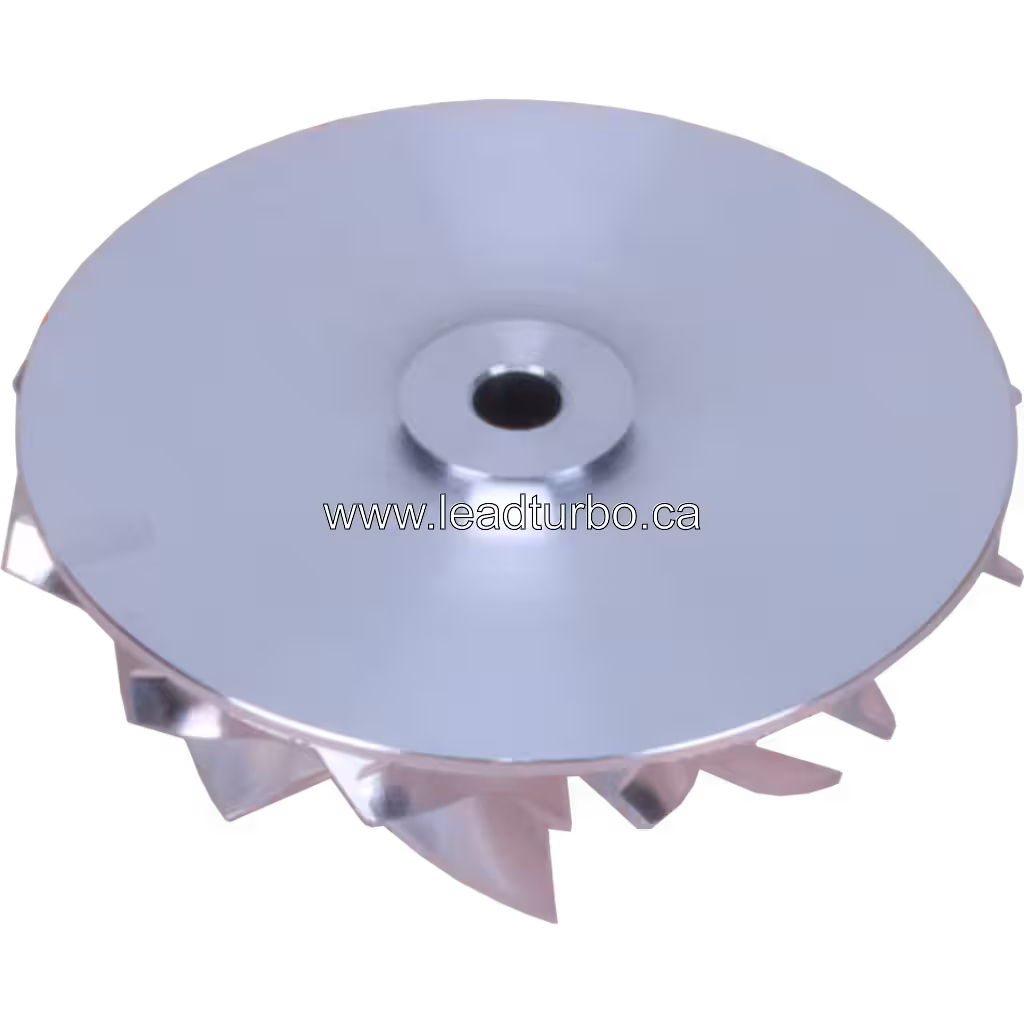 J96 turbocharger compressor wheel bottom view with central bore