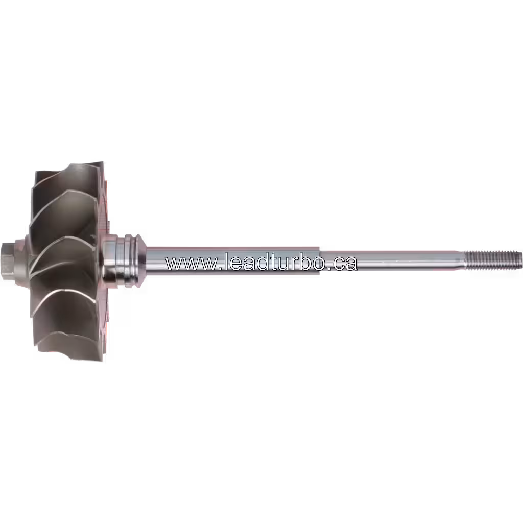 53271202126 turbine wheel side profile with radial blades and machined shaft