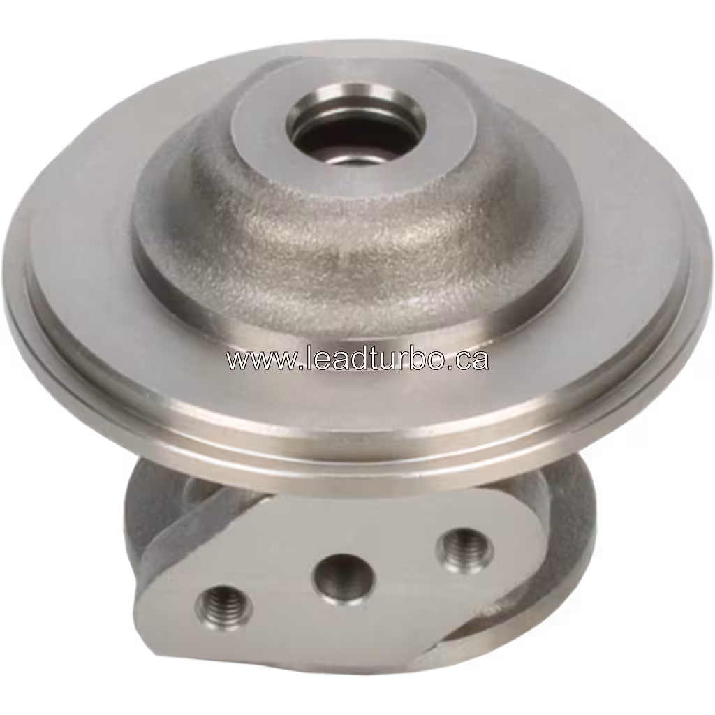 Metallic J96 bearing housing with mounting flanges and central bore