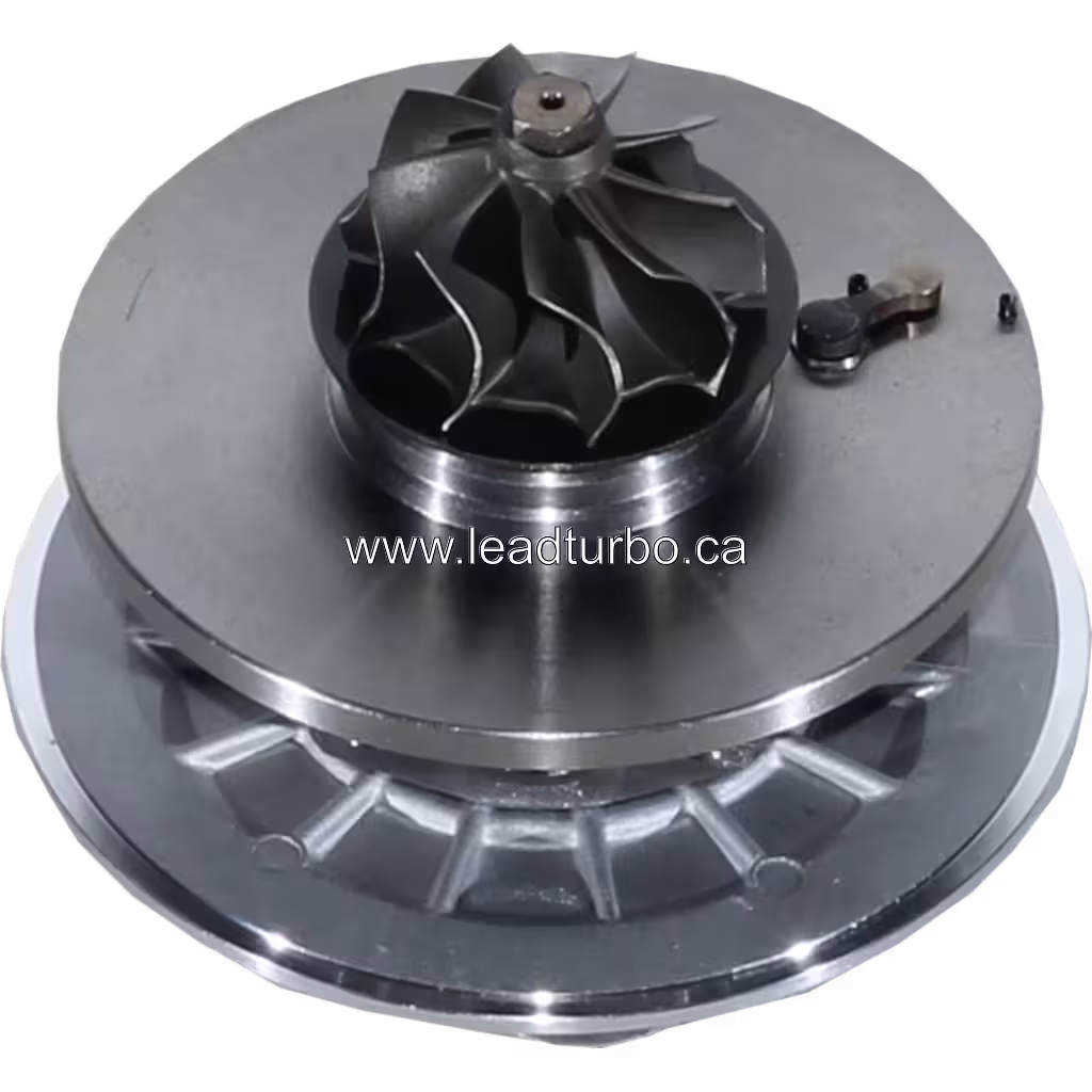 Bottom view of 703891-0037 turbo core turbine housing and actuator