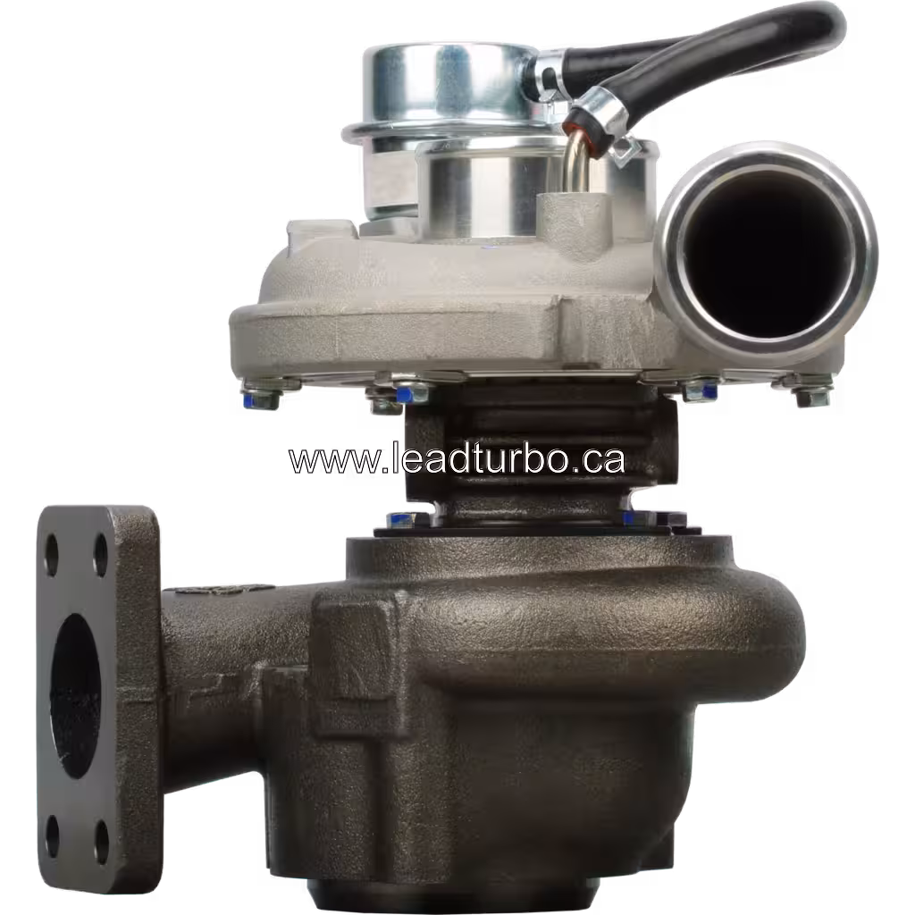 785827-5022 GT2556S turbocharger front view with square exhaust flange