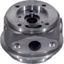 Top view of J96 turbo bearing housing showing central bore and mounting holes