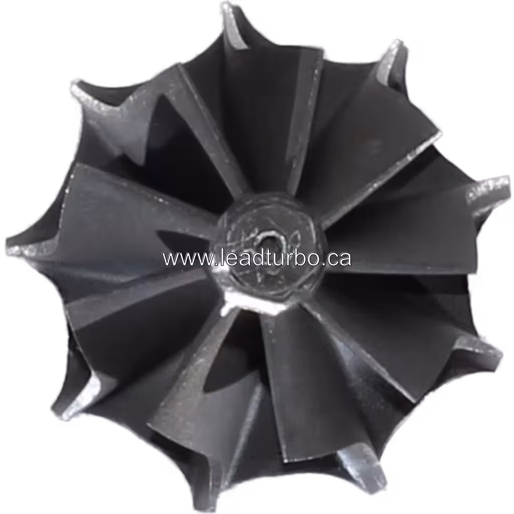 Top-down view of BX40085 TW turbine wheel blade arrangement