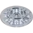 Vue de dessous du back plate J96 montrant les ailettes radiales et trous filetés