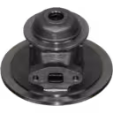Vue du dessous du bearing housing 166241, capot en dôme et port fileté