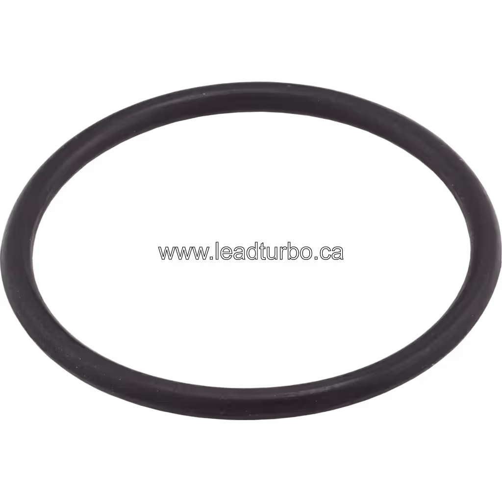 Top-down view of CT9 turbo O-ring seal, matte black finish