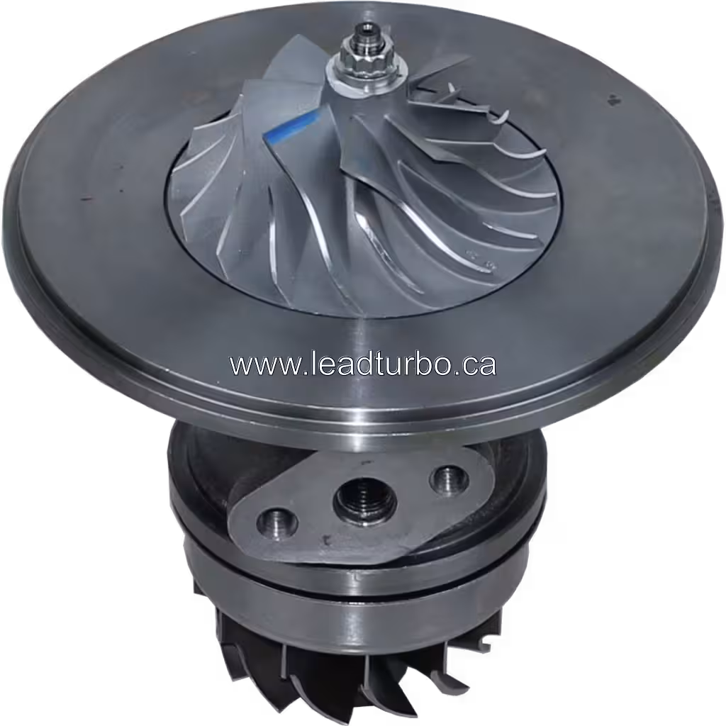 Core turbo HX35W Cummins 6BTAA vue de dessus 45 degrés