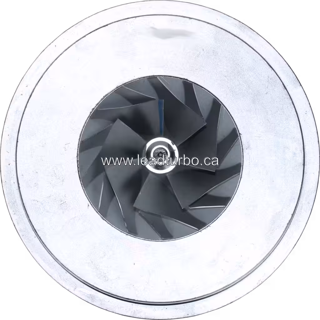 Core turbo HX55 métallique avec arbre et roues visibles
