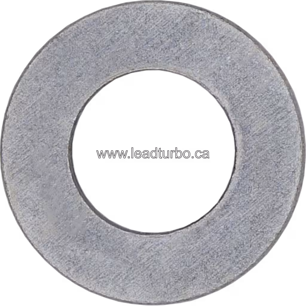 45-degree view of HX83 turbo gasket, matte metal finish