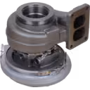 Rear view showing turbine housing and exhaust inlet