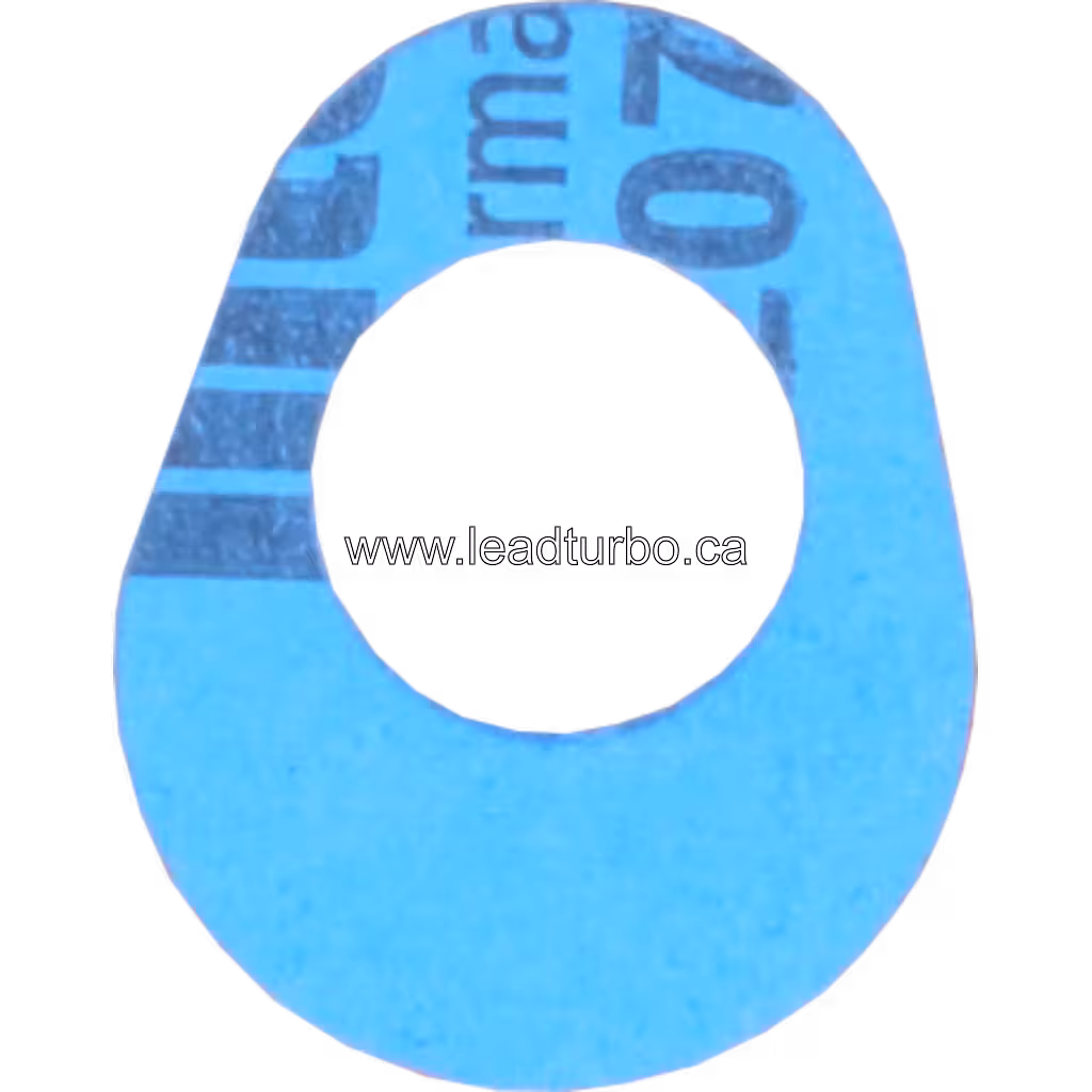 Blue oval JMX-DP-06 turbocharger gasket with central circular cutout