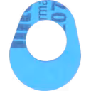 Blue oval JMX-DP-06 turbocharger gasket with central circular cutout