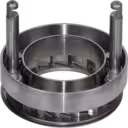 Vue de dessous du Nozzle Ring Assy J96 avec supports de montage cylindriques