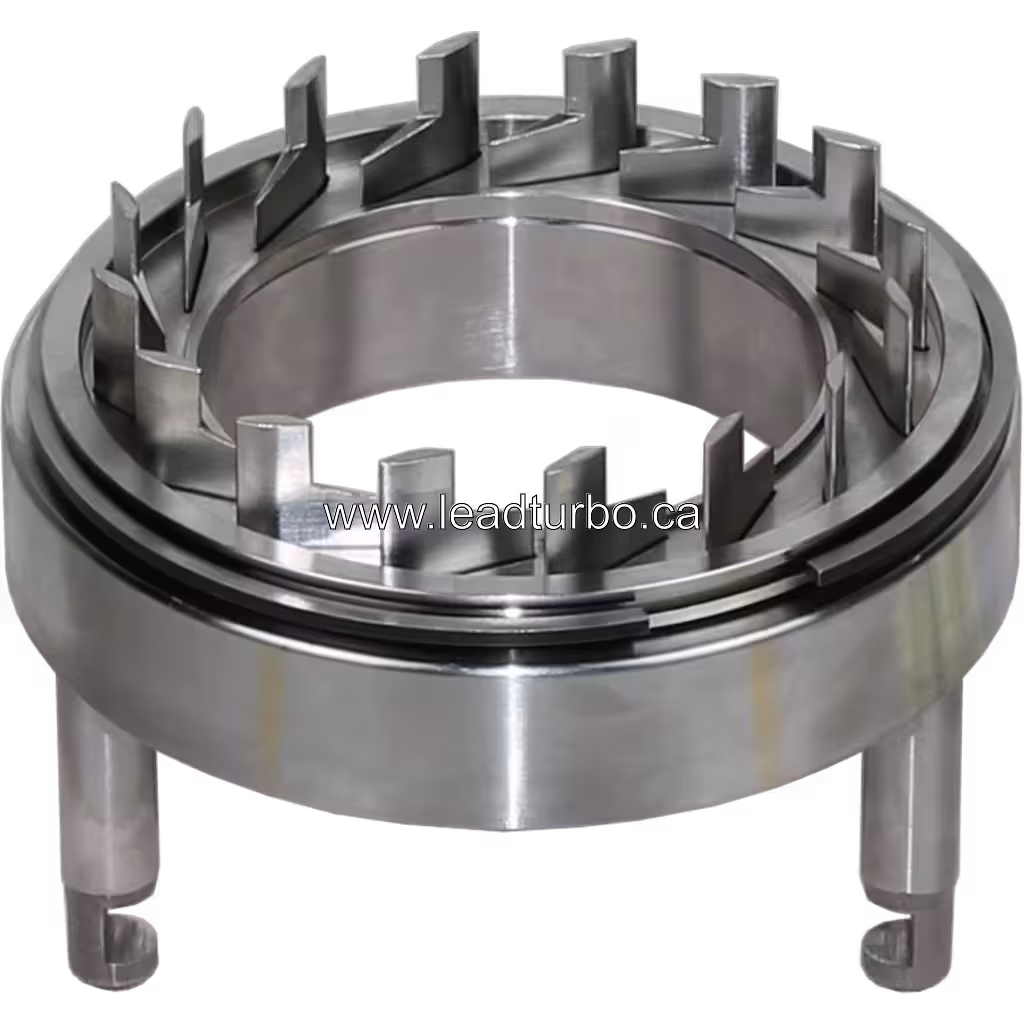 Vue de dessus du Nozzle Ring Assy J96 FOR 3791620 NRA avec aubes radiales