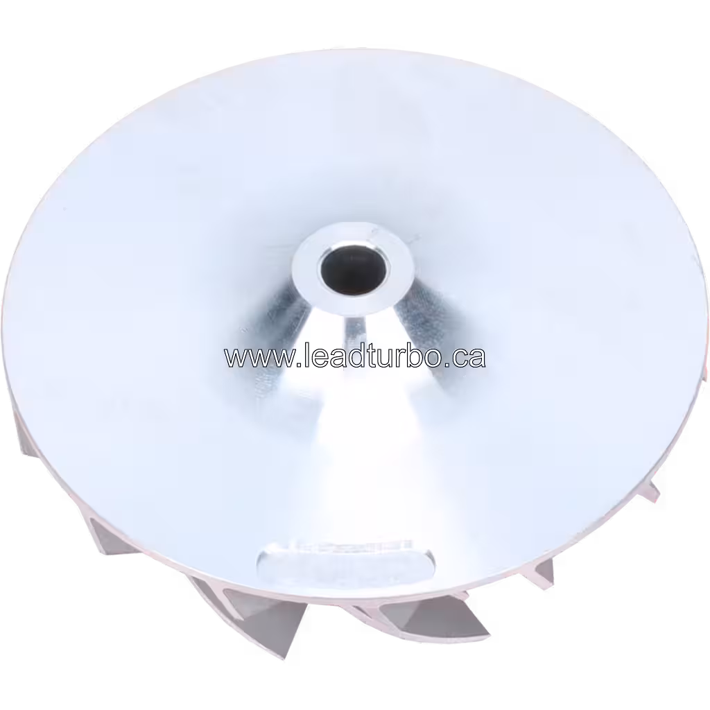 Vue inférieure de la roue de compresseur 314523 CW avec plaque arrière plate