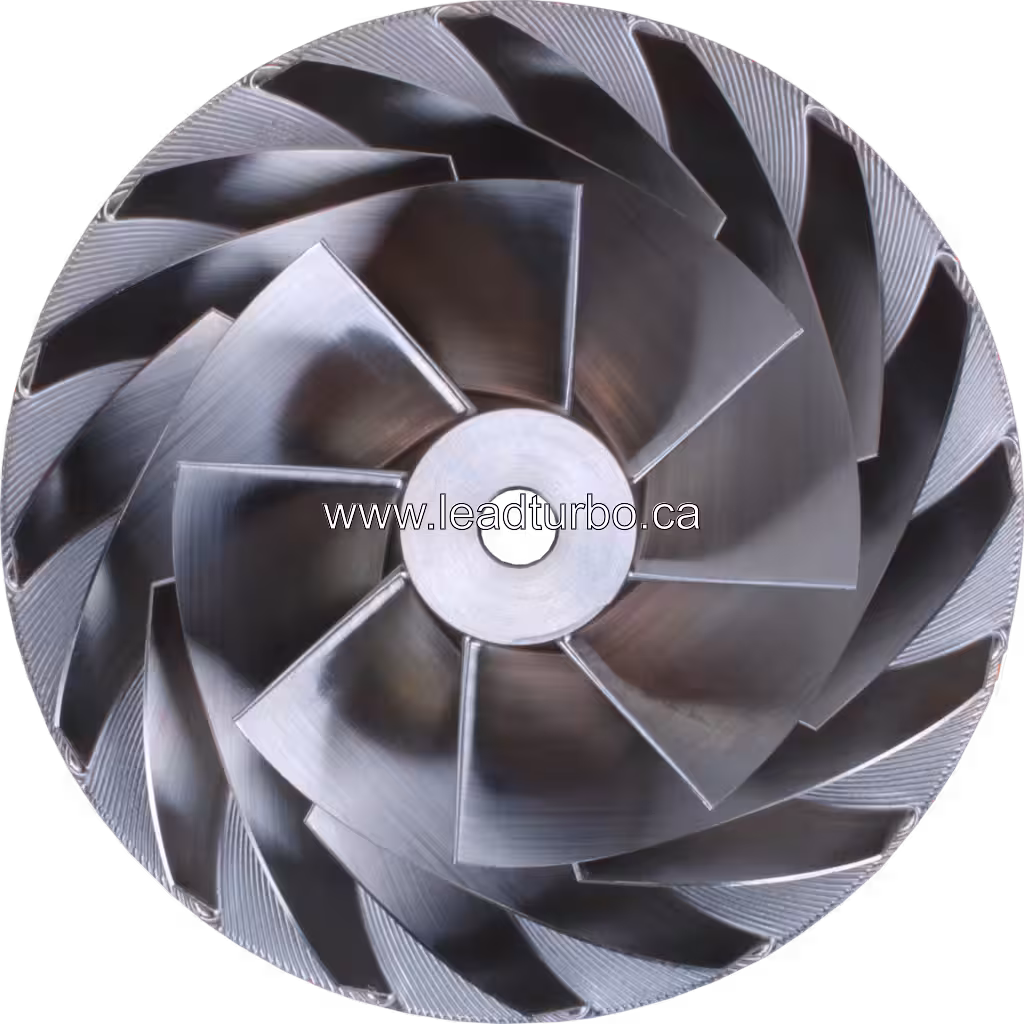 Roue de compresseur 3794691 HX83 vue de face avec aubes courbes et moyeu central