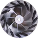 Roue de compresseur 3794691 HX83 vue de face avec aubes courbes et moyeu central