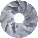 Vue de dessus de la roue de compresseur TD05-10A pour Mitsubishi 4D56Q