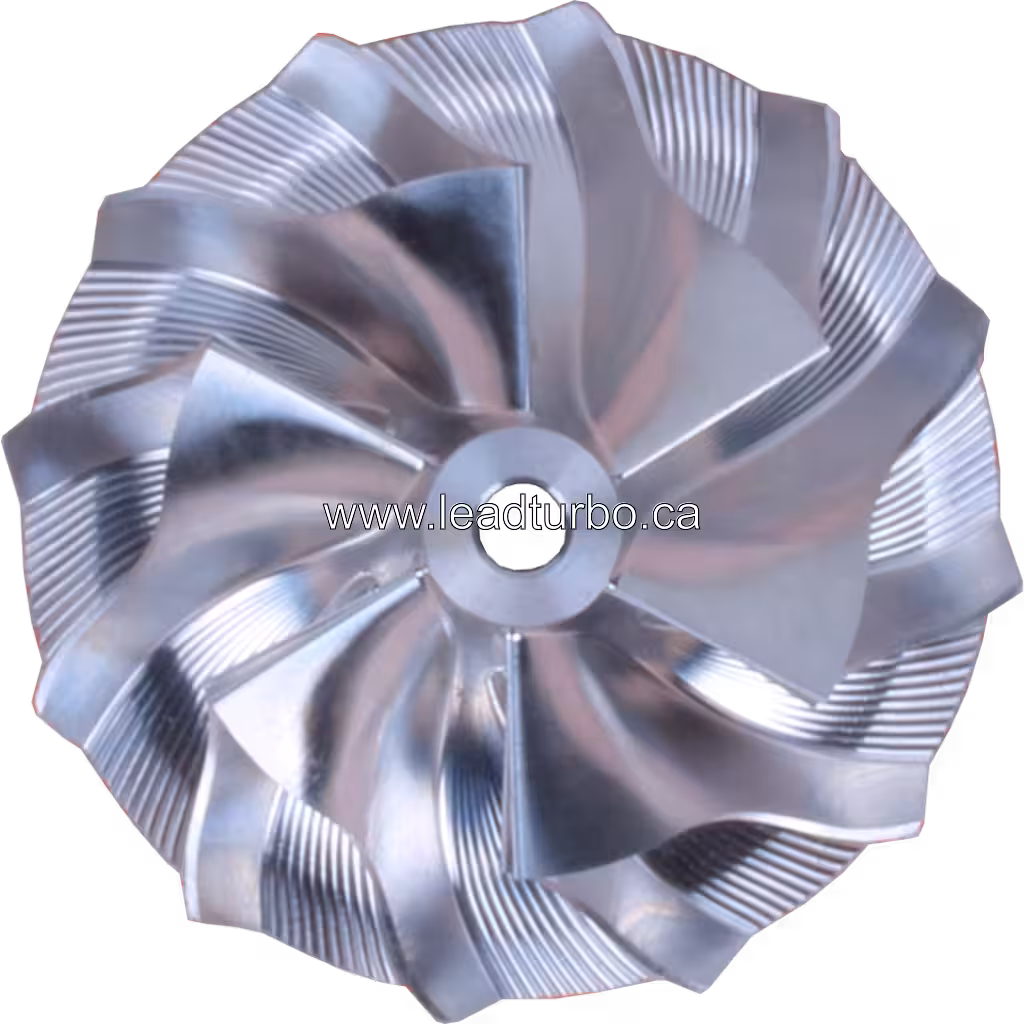 Détail de la roue de compresseur de turbocompresseur