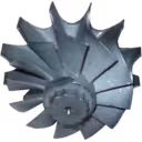 Vue de dessus de la roue de turbine Isuzu 4JB1T, référence VB810069 TW