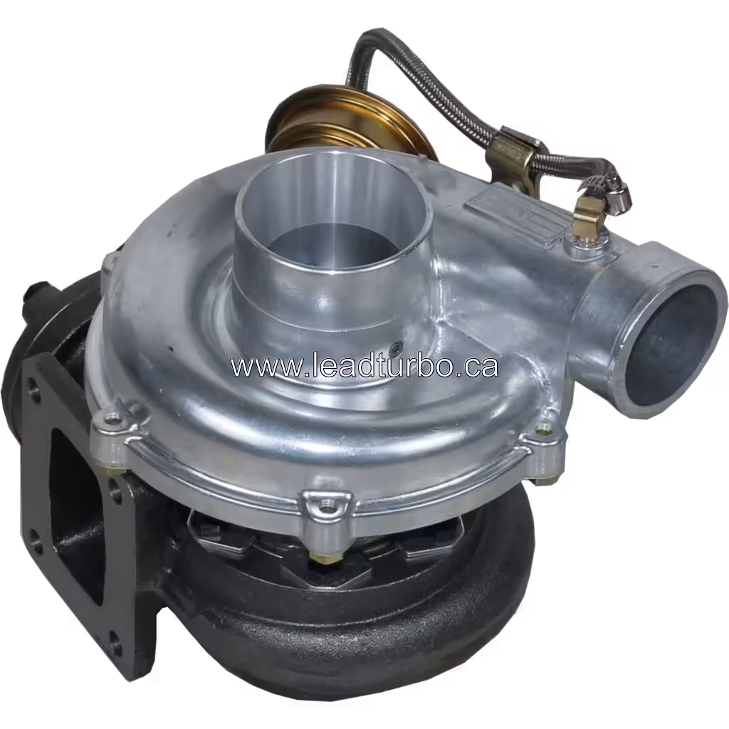 Turbocompresseur RHC7EW-1100EP20NABRL5715CCZ vue de dessus 45 degrés avec actionneur doré