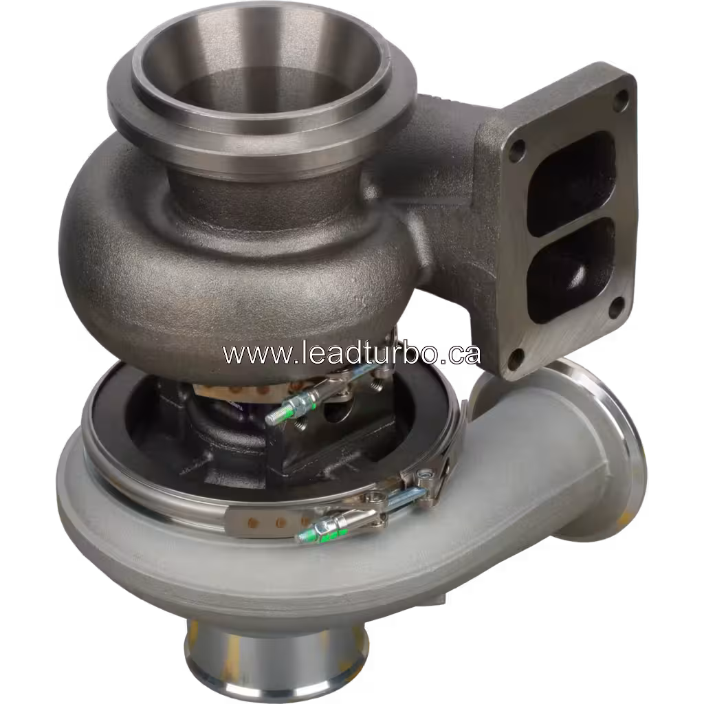 Turbocompresseur 166898 vue de dessous montrant les broches de l'actionneur
