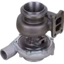 Turbocompresseur 167303 vue de bas avec brides de montage et boulons hexagonaux