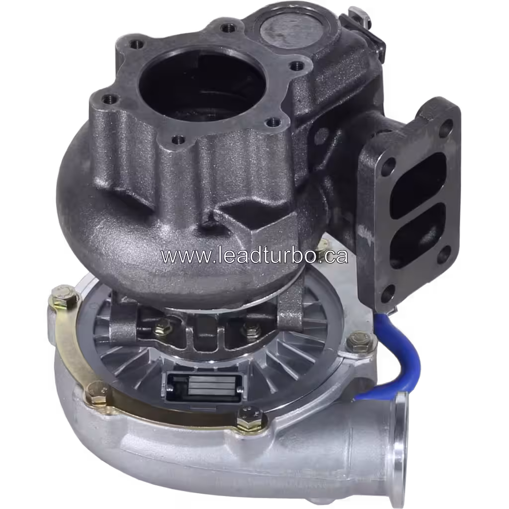 Vue du carter compresseur usiné et de la roue turbine du turbocompresseur 465427-5001