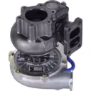 Vue du carter compresseur usiné et de la roue turbine du turbocompresseur 465427-5001
