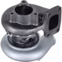 Vue du dessous du turbocompresseur 49179-00451 montrant la bride de montage à quatre trous