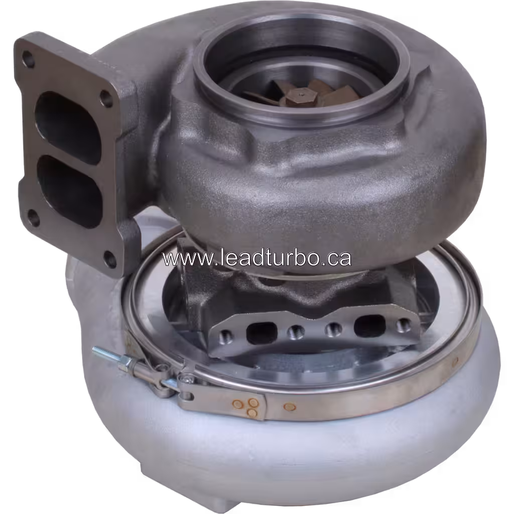 Assemblage du turbocompresseur 6505515032 montrant l'arbre central et le carter turbine