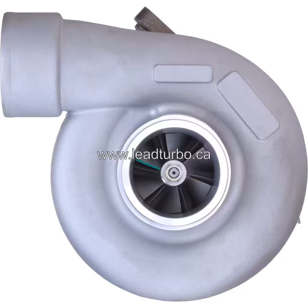 Vue avant du turbocompresseur 6505515032 KTR110G-F45C avec carter compresseur gris