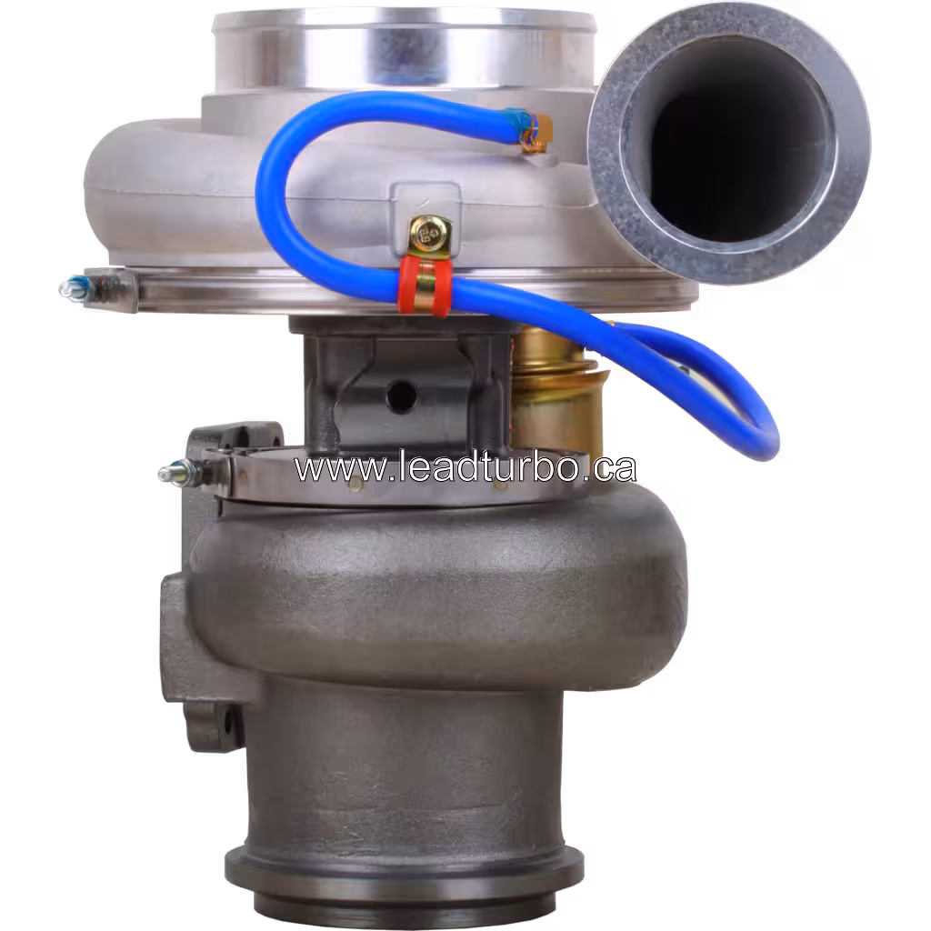 Turbocompresseur 707866-5008S GT4708BJNS vue avant avec carter en fonte et boîtier compresseur argenté