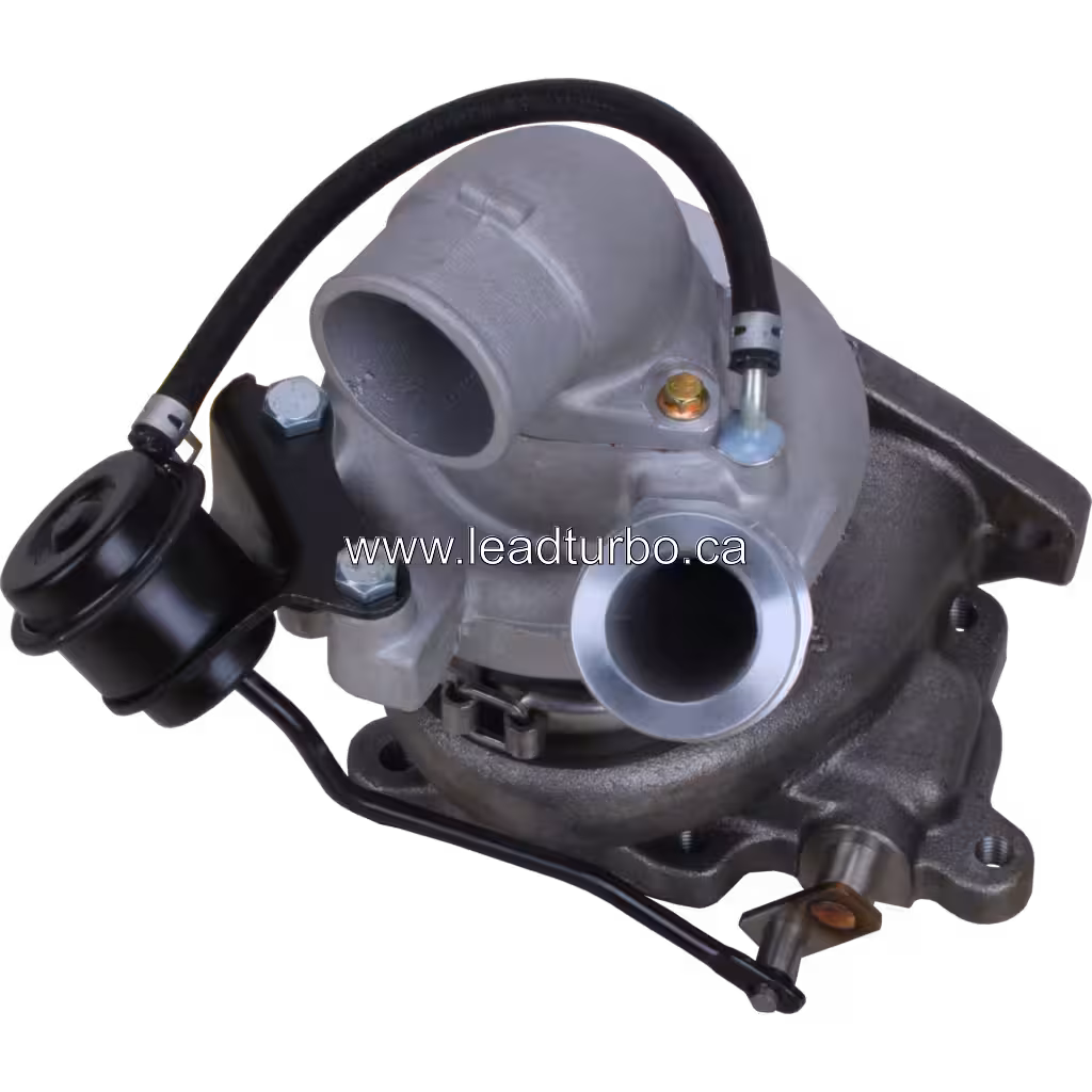 Turbocompresseur TF035 28200-42800-G avec actionneur noir et tuyau en caoutchouc, vue de face