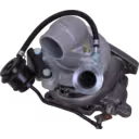 Turbocompresseur TF035 28200-42800-G avec actionneur noir et tuyau en caoutchouc, vue de face