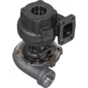 Bottom view of S200 turbocharger 04259311 showing exhaust flange and mounting bolts