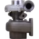 04259311 S200 turbocharger front view showing silver compressor housing and cast iron turbine housing